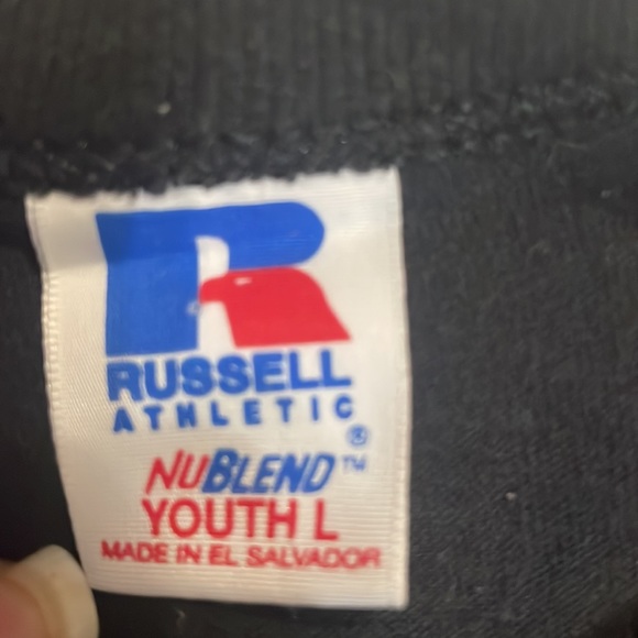 Russell blend baseball Vipers top black & athletic shorts red boys size L 14 16 - Picture 11 of 12